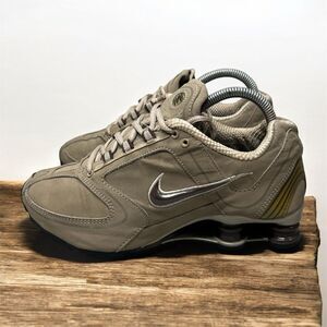 Nike Shox RNG Women Beige Reflective  Athletic Running Shoes 314775-021 Size 8